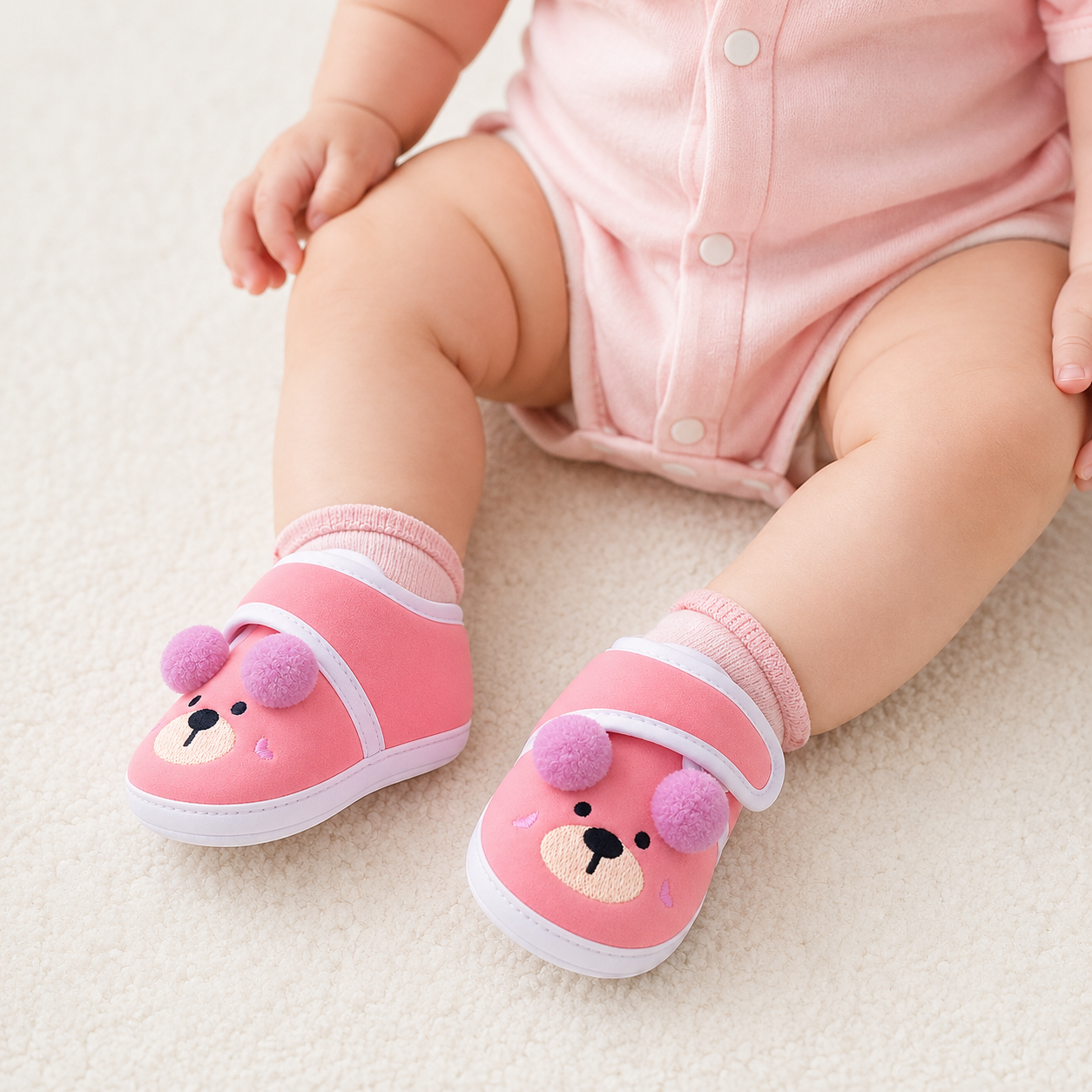 POM POM DOG BABY BOOTIES