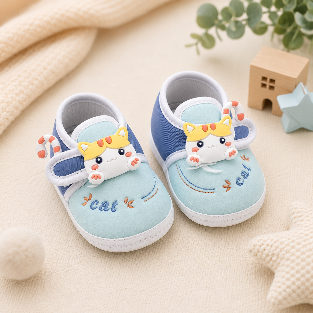 Twinkle Eye Cat Baby Booties