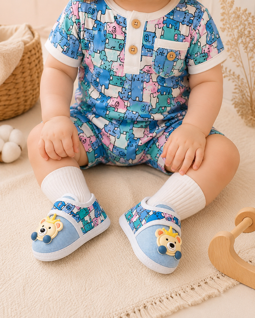 King Bear Baby Booties