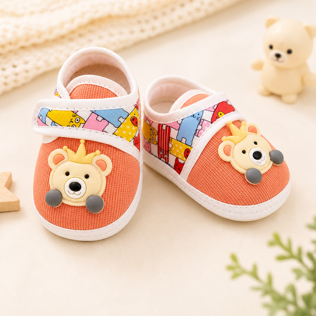 King Bear Baby Booties