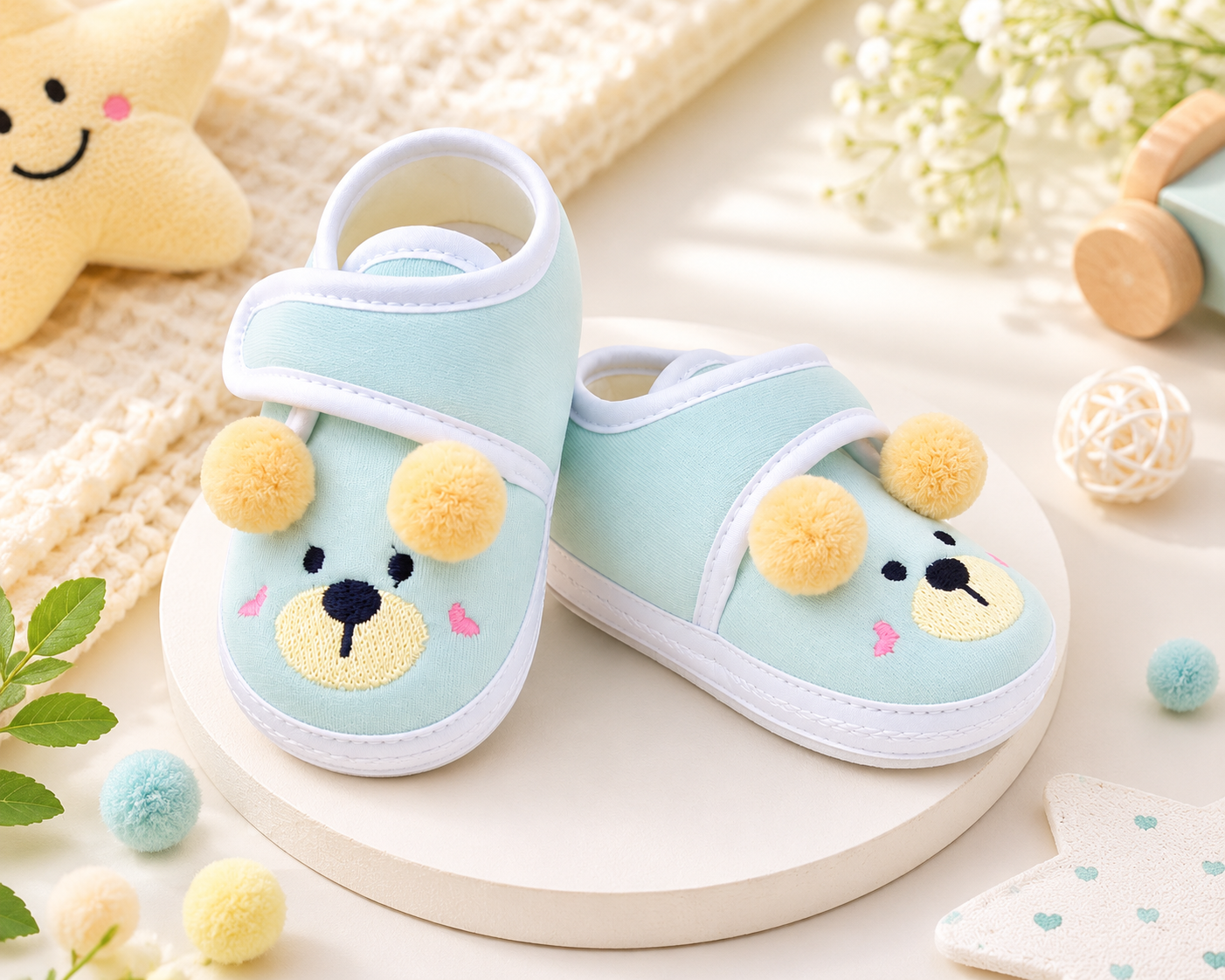 POM POM DOG BABY BOOTIES