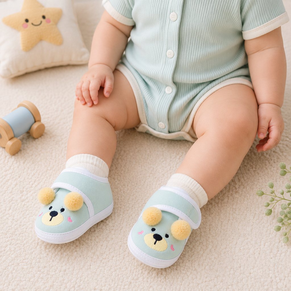 POM POM DOG BABY BOOTIES