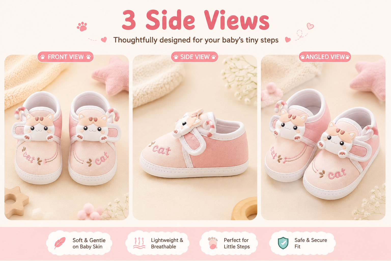 Twinkle Eye Cat Baby Booties